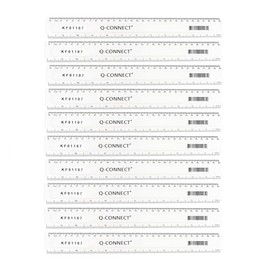Q-Connect Acrylic Shatter Resistant Ruler 30cm Clear (Pack of 10) KF01107Q