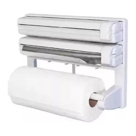 LEANLI.SHOP Dispensador 3 En 1 Cocina, Para Papel, Aluminio, Playo