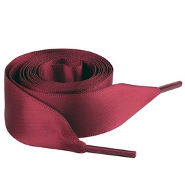 ANUFER Flat Silk Satin Ribbon Shoelaces 2CM Wide for Sneakers Ballerinas Pumps P13 Burgundy 120 CM