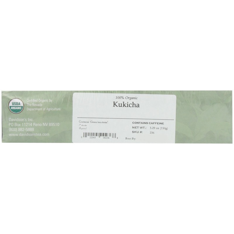 Davidson's Tea Bags, Kukicha, 100 Count