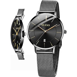 OLEVS Watch for Women Fashion Rose Gold Minimalist Ladies Watches Analog Quartz Date Lady Female Wrist Watch Waterproof Black…