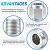 ChillWaves 304 Stainless Steel Compression Tube Fitting, 3/8" OD x