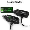 UHF Wireless XLR Transmitter and Receiver with 48V Power Supply,Rechargeable