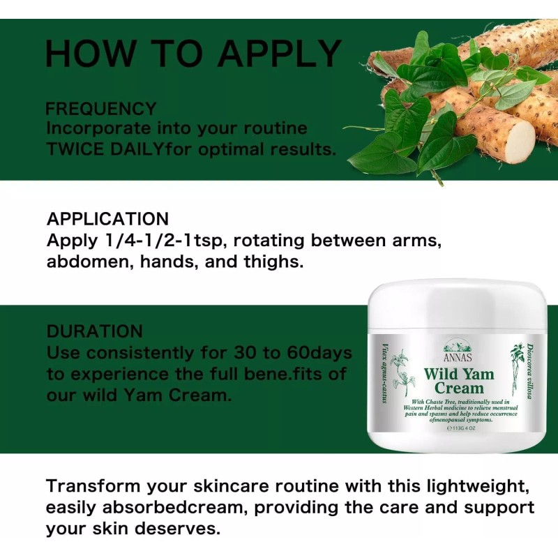 Creme Wild Yam Cream, ANNAS Wild Yam Cream Organic for