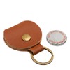 Genuine Tan Leather Pound Pouch Wallet Purse with a Trolley