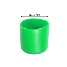 sourcing map Pack of 20 Rubber End Caps 22 mm PVC Vinyl Plastic Protective Caps Cover for Screws Bolts Thread Metal Rods Electric Cables, Wire Ropes, Bowden Cable, Round Pipe, Fence Posts, Green