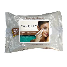 Yardley London Deep Cleansing Facial Towelettes Pack Of 2 With Hyaluronic Acid