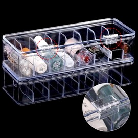 Amabro 12pcs Acrylic Small Hinges, Self Adhesive Folding Hinges Plastic Clear Piano Hinge Mini Transparent Hinge Tools for Glass Crafts Aquarium Lid Cabinet Furniture Display Stand(25 x 35 mm)