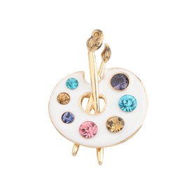 Paint Palette Artist's Brooch Pin Gift Art Teacher Gifts Artist Pin Jewelry Art Graduation Gift (Paint gold pin2 EU)