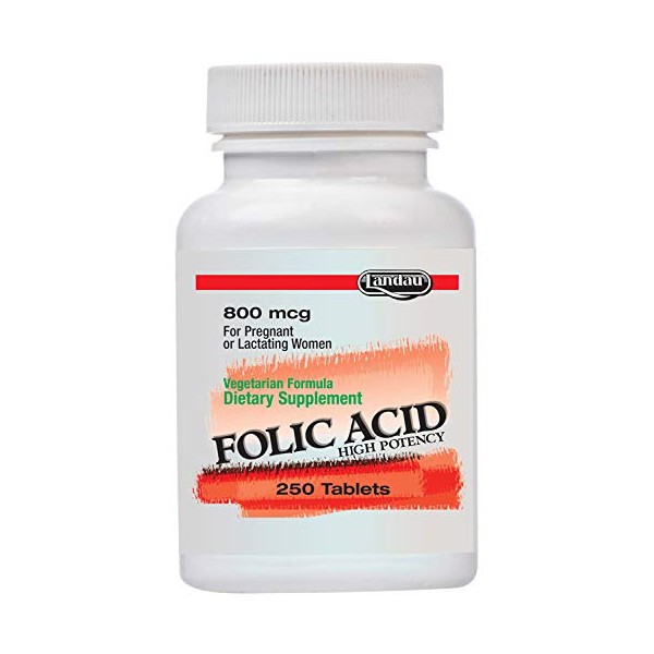 Landau Kosher Folic Acid 800 Mcg 250 TAB