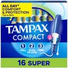 Tampax Compact Pearl Tampons, with LeakGuard Braid & Extendable Applicator,