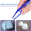First Aid Tweezers, Plastic Tweezers, Disposable Forceps for Medical, Crafts,