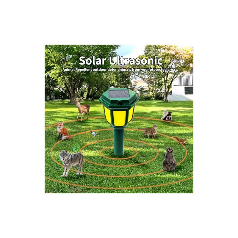 Mole Repellent Solar Powered for lawns Gopher Repellent Ultrasonic Snake