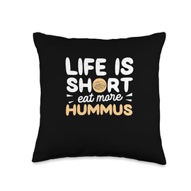 Life Is Short Funny Eat More Hummus For An Arabic Food Lover Throw Pillow
