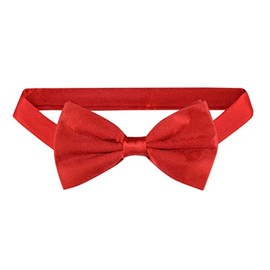 Vesuvio Napoli 100% SILK BOWTIE Solid RED Color Men's Bow Tie for Tuxedo or Suit