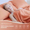 JELLYMONI Full Sheet Sets Orange - 400 Thread Count 100%