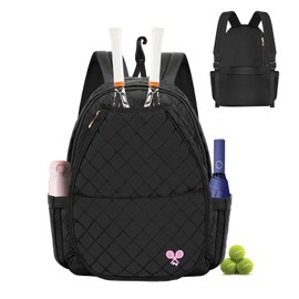 BEEYEO Tennis Bag, Professional Quilted Tennis Backpack Tennis Racket Bags for Women Men for Pickleball Tennis Badminton