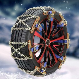 Snow Chains for car, Riloer Car Tire Snow Chain, Car Anti-Skid Chain for Light Truck/SUV/ATV Winter Universal Tire Security Chains Fit For Ice road, snow road and mud road, 1 Piece