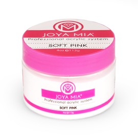Acrylic Powder for Nails, Super Adhesion Acrylic Nail Powder, Professional Colored Acrylic Nail Powder for Flawless & Beautiful Acrylic Nail Enhancements, Soft Pink, 4 oz - Joya Mia