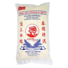 Thai Sanpatong Glutinous Sticky Rice Extra Super Quality Cock Brand 5 lbs.