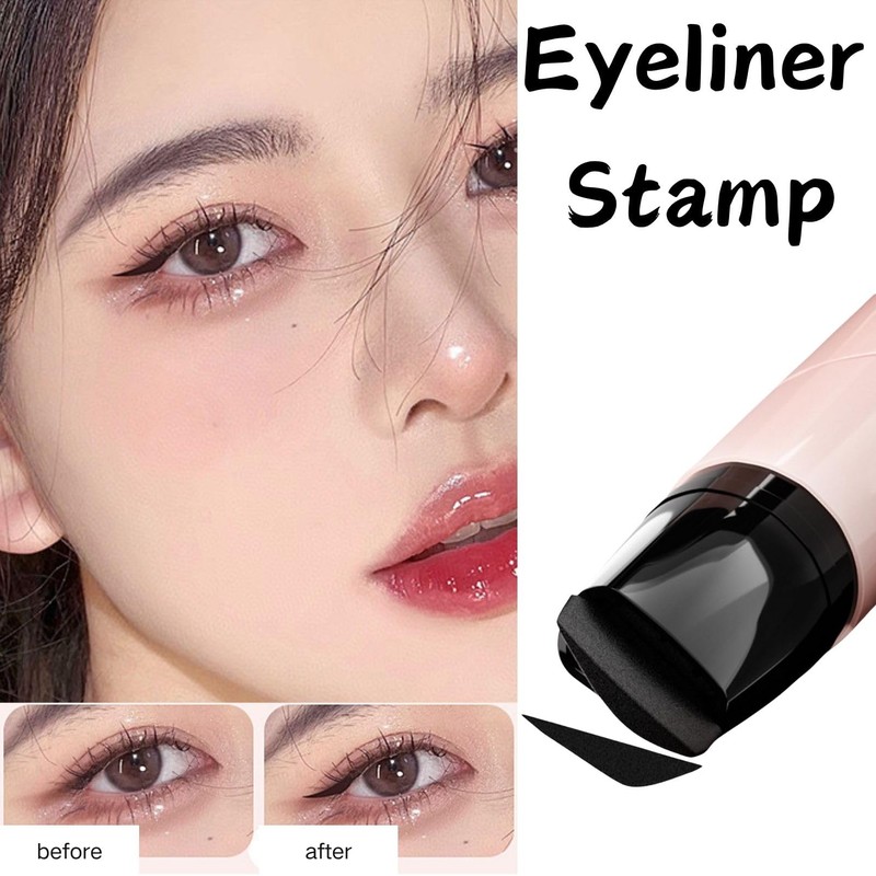 Eyeliner Stamp,Foldable Double Ended Winged Gel Eyeliners Pencil,Waterproof, Smudge Proof,
