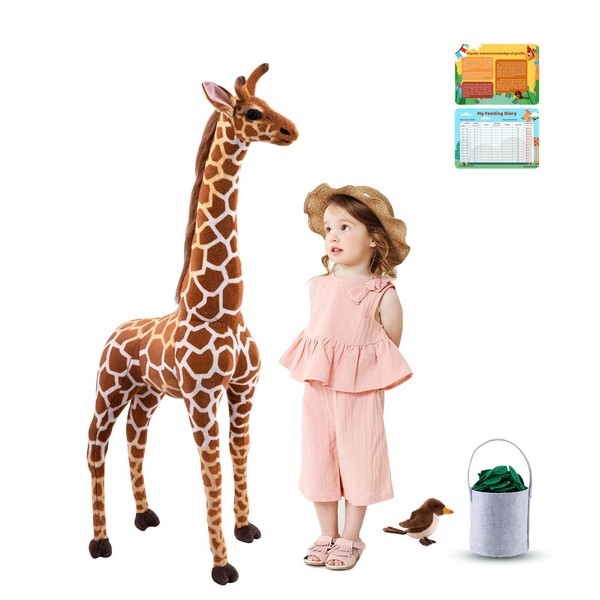 BRINJOY BRINJOY Giant Plush Giraffe Set, 47 Inch Large Lifelike