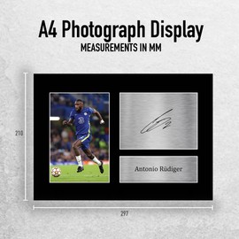 HWC Trading A4 Antonio Rudiger Chelsea Gifts Printed Signed Autograph Picture for Football Fans and Supporters