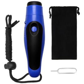 3 Tone Electronic Whistle for Referee, Blue Loud Hand Whistle with Lanyard for Coaches Sports Teachers Hand Whistle for Football, Self Defense Emergency Whistle(Blue)