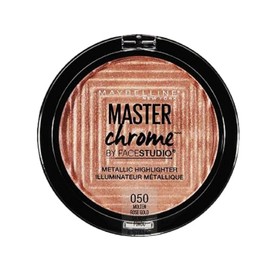 Maybelline New York Facestudio Master Chrome - Maquillaje iluminador metálico cromado, oro rosa fundido, 0.24 oz.