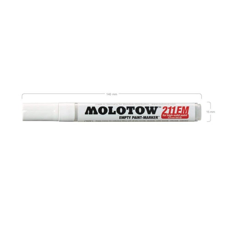 MOLOTOW ONE4ALL Empty Marker, 4mm, Compatible with Most Paints and