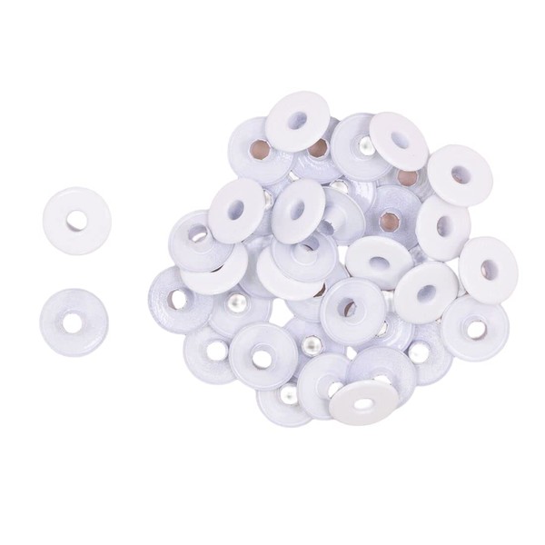 Craftelier - 40 wide eyelets, ideal for cards, scrapbooking and other crafts, suitable for EVA rubber, tags or album covers, outer diameter 13mm, white