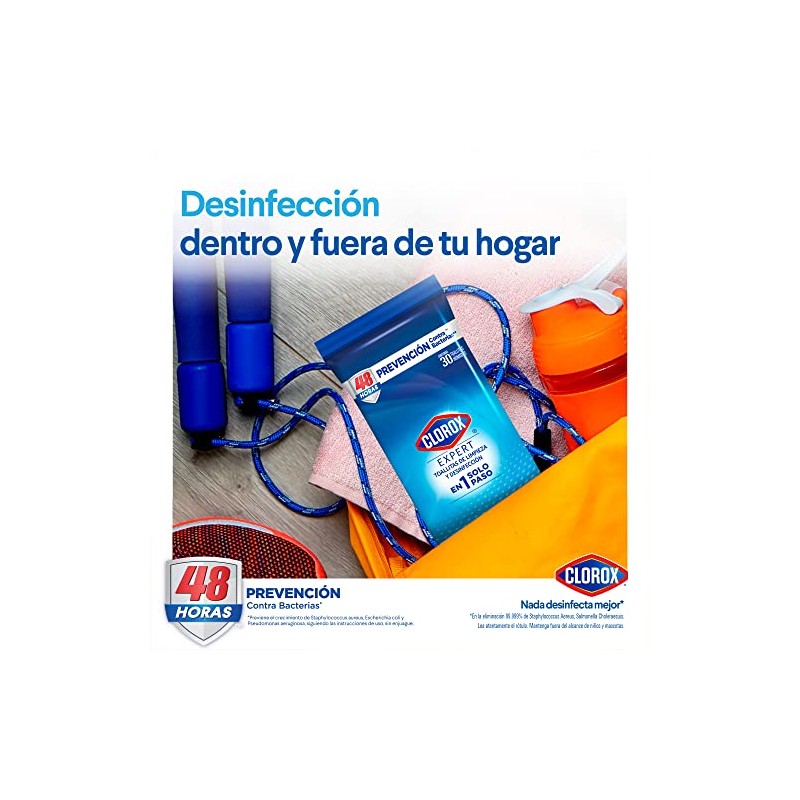 Clorox Toallitas Desinfectantes Expert Aroma Fresco 60 Unidades