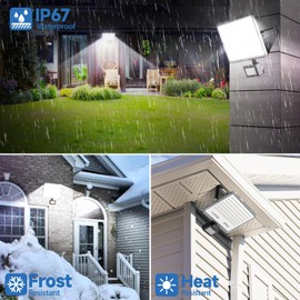 TASINUO LED Spotlight with Motion Sensor Outdoor 100 W, 10000 LM LED Headlight with Motion Sensor, IP67 Waterproof Outdoor Spotlight with PIR, 6500 K Cool White Floodlight for Warehouse, Garden