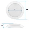 LUXRITE 8 Inch LED Disk Lights, 27W, 5CCT Selectable 2700K-