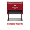 Customer Pick-up Self Inking Rubber Stamp (Red Ink) - X-Large