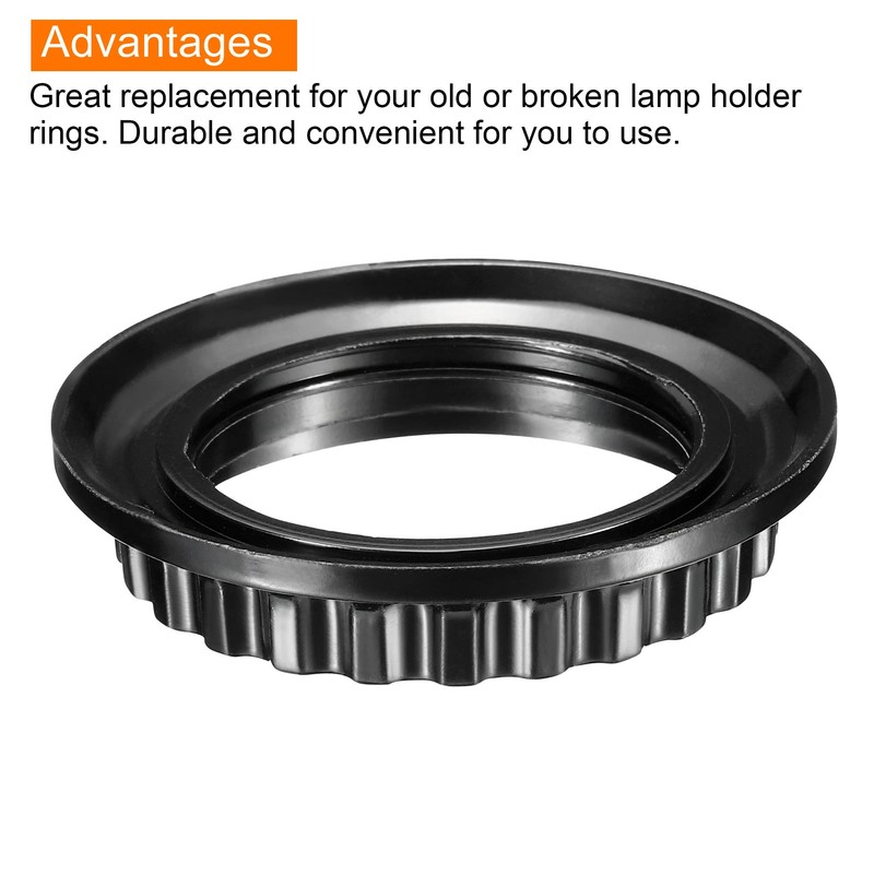 PATIKIL 3 Pcs E26 Light Socket Ring Lampshade Holder Adapter