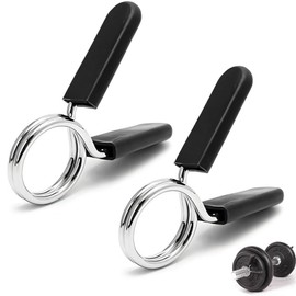 AEIOPRS Pack of 2 dumbbell bars, spring clasp, 30 mm, weight lever clamps for dumbbells, weightlifting, dumbbell attachment