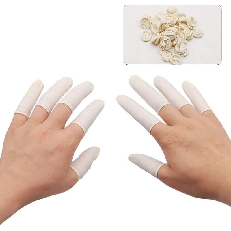 JADE KIT Latex Finger Cots, Antistatic Rubber Protect Latex Finger