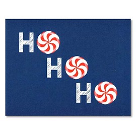 Ho Ho Ho Peppermint Candy Christmas Card (4.25" X 5.5") by Nerdy Words
