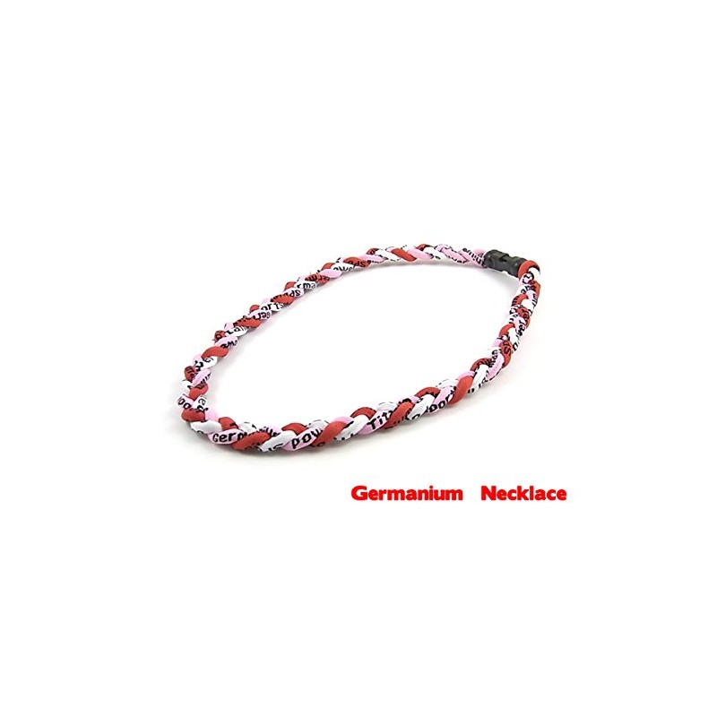 Braid Germanium Necklace: Sports Breath (Baseball, Soccer, Golf, etc.) (Red,
