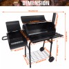 Unbranded 43" Charcoal Smoker BBQ Grill Outdoor Portable Patio Backyard