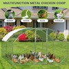 Garvee Metal Large Chicken Coop, Chicken Run for Yard with