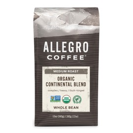Allegro Coffee Organic Continental Blend Whole Bean Coffee, 12 oz