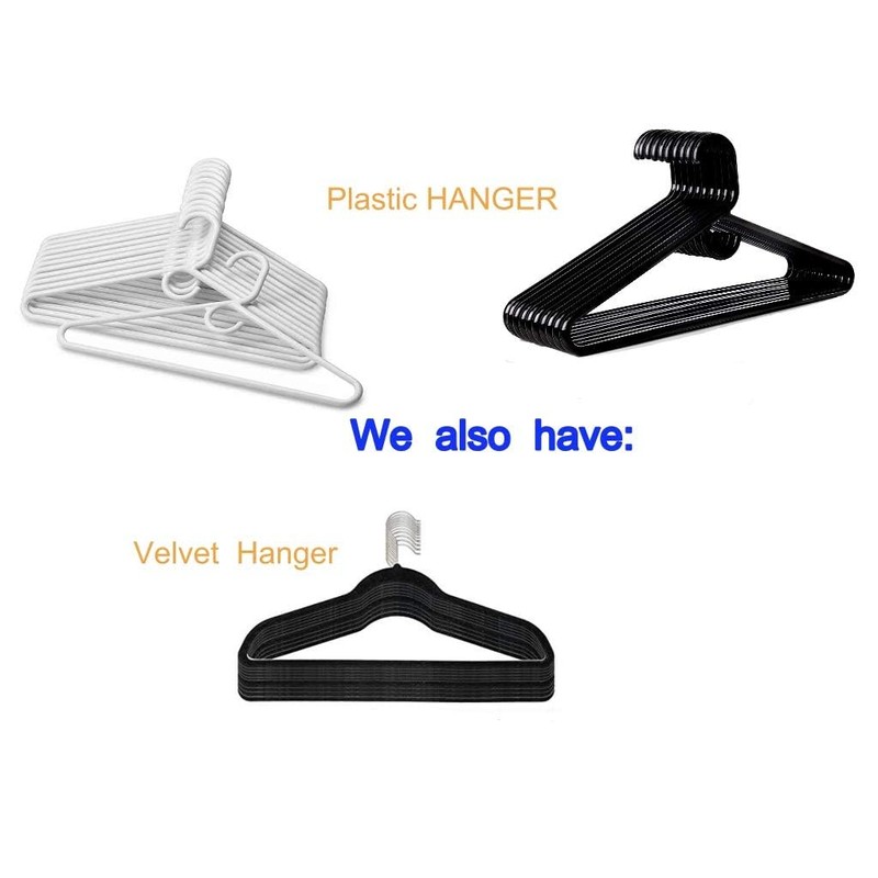 Plastic Hangers HD Heavy Duty, 40 Pcs. Black Color, Made