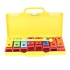 8 Note Colorful Resonator Bells with Case Removable Plates Plastic