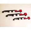 GMC 4PCS Gloss Black Red AT4 Emblem Sierra Letters Fit