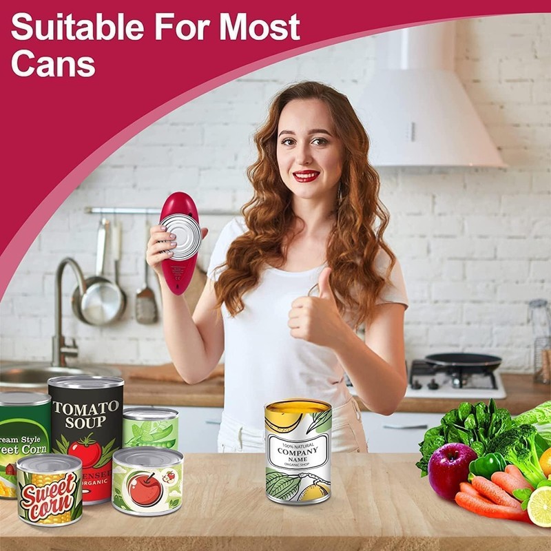 Electric Can Opener, Handheld One Touch Automatic Can Openers Fit