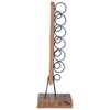 vidaXL Solid Teak Wood Wine Rack - Freestanding, Retro-Style Home