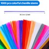 Eppingwin 1000pcs Pipe Cleaners, Multi Colored Pipe Cleaners Craft Supplies,