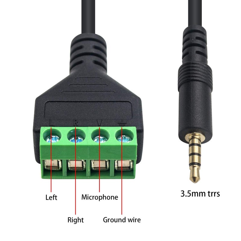 Poyiccot 3.5mm Speaker Wire Adapter, 3.5mm (1/8") 4 Pole Stereo